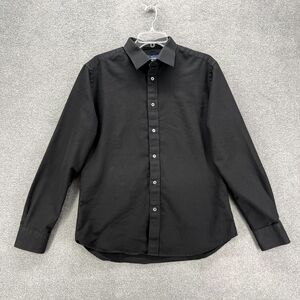 RAVI SEHGAL Shirt Mens Medium Black Button Up‎ Bespoke